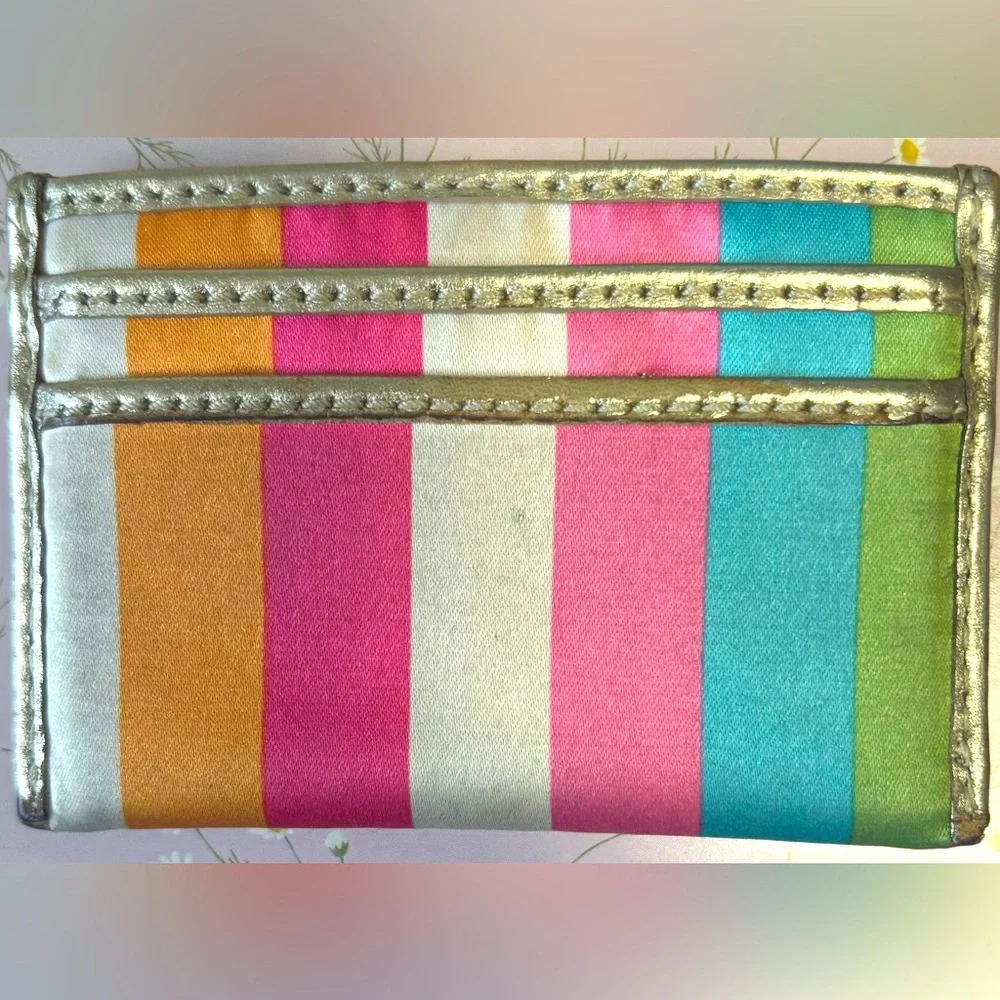 Coach • Y2K Multicolour Striped Card Holder-Wallet **CALL OUTS** - Picture 3 of 10